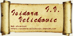 Isidora Veličković vizit kartica